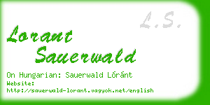lorant sauerwald business card